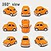 FORREST Cute Vintage Toy Car for Kids, VW Beetle 1:38 Diecast Play Vehicles Model ,Classic Design Style , Lights&Sounds Whit Multi-Color, Great Gift (Orange)