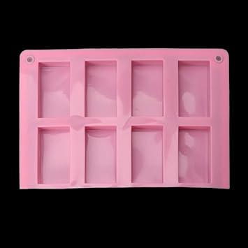 Sqiuxia Moule En Silicone Rectangulaire 8 Cavités Pour Savon