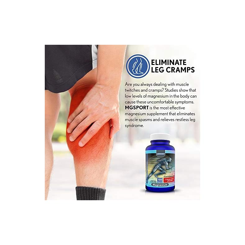 High Absorption Magnesium for Leg Cramps,tensed Muscles, Supports