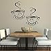 dds5391 Home Kitchen Restaurant Cafe Tea Wall Sticker Coffee Cups Sticker Wall Decor