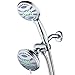 AquaStar Elite 3-in-1 High-Pressure 48-mode Spa Shower Head Combo with Anti-Clog Jets for More Power & Less Cleaning! Extra-Long 5 ft. Stainless Steel Hose. All Chrome Finish