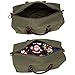 S-ZONE Travel Duffel Weekend Tote Bag Canvas PU Leather Trim Shoe Compartment (Army Green)