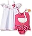 Baby Buns Girls' Swan Princess Terry Cover Up Swim Set
