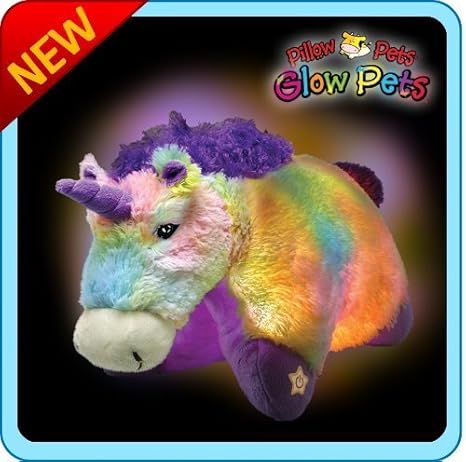 Pillow Pets Glow Pets Unicorn Night Light Plush Pillow 15 Inch