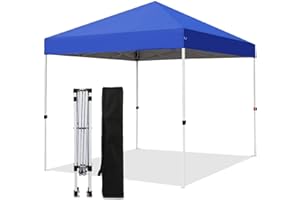 Northroad 8X8 FT Pop Up Canopy, Outdoor Instant Canopy Tent w/Carrying Bag, Portable Gazebo Shelter for Wedding Party,Commercial Event,Patio,Garden,Beach -Blue