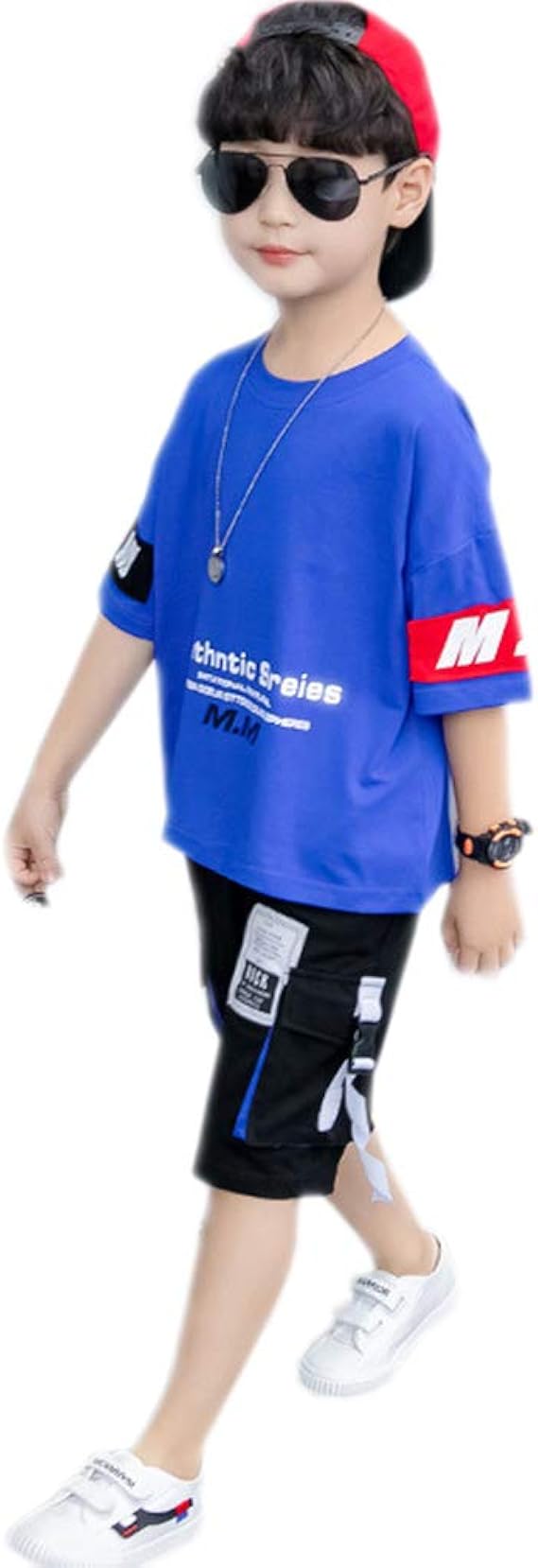 Amazon 子供服 半袖 セットアップ 男の子 カジュアル トップス ショットパンツ 薄手 半袖tシャツ ショットパンツ コットン おしゃれ 子ども服 キッズ ベビー 夏服 ジュニア服 Dy985 Tシャツ カットソー 通販
