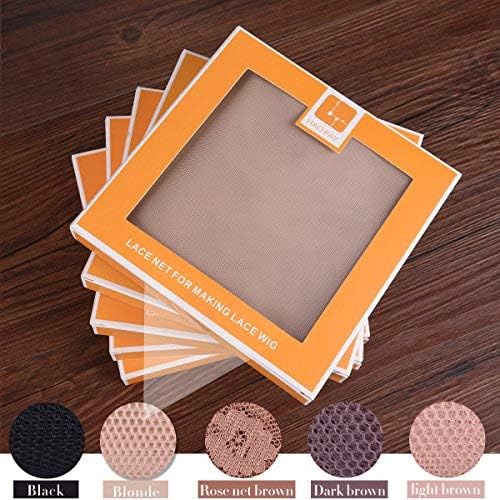 Haofay Swiss Lace Net Material for Making & Repair Wigs,Closures and Frontals (1/2 yard, swiss lace blonde)
