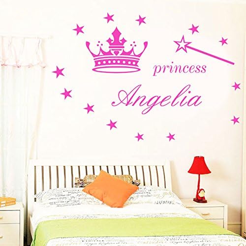 JOLIN Wall Stickers For Kids Rooms Cute Princess Crown Magic Wand Star Vinyl PVC Home Decor Muraul N-04