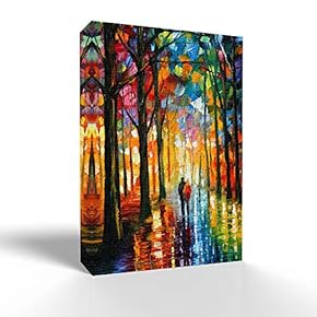 Wall26-Canvas Wall Art-Traveler in Golden Autumn-Giclee Painting Artwork for Bedroom Living Room Home Decoration - 12x18 inches