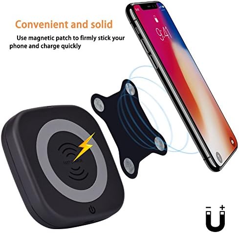 Magnetic Wireless Power Bank 4000mAH Cordless Qi Battery Charger Pad, Portable Wireless Power Bank Wireless Charging for IPhone 8/ 8 Plus, IPhone X, Samsung Note 8 / S8 / S8+ /S7 edge / S7 / Note 5 / S6 edge Plus / S6 edge / S6