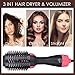 One Step Hair Dryer and Volumizer, RVB Beauty Oval Blower Hair Dryer Salon Hot Air Paddle Styling Brush Negative Ion Generator Hair Straightener Curler Comb for All Hair Typesthumb 1