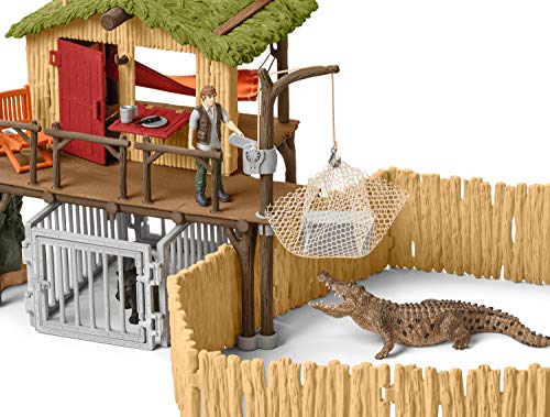 schleich wildlife crocodile jungle research playset