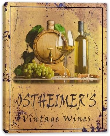 OSTHEIMER'S Family Name - MANY DESIGNS AVAILABLE - Vintage Wines Gallery Wrapped Canvas Sign 3 SIZES AVAILABLE - 11" x 14"