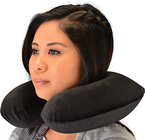NOVA Medical Products Memory Foam Neck Pillow, Black, 0.75 Pound