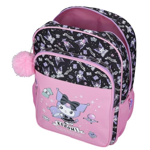 Sanrio Kuromi Fortune Telling Children's Backpack, School Bag, Made of Polyester, Side Pockets, Wide Adjustable Straps by Joumma Bags