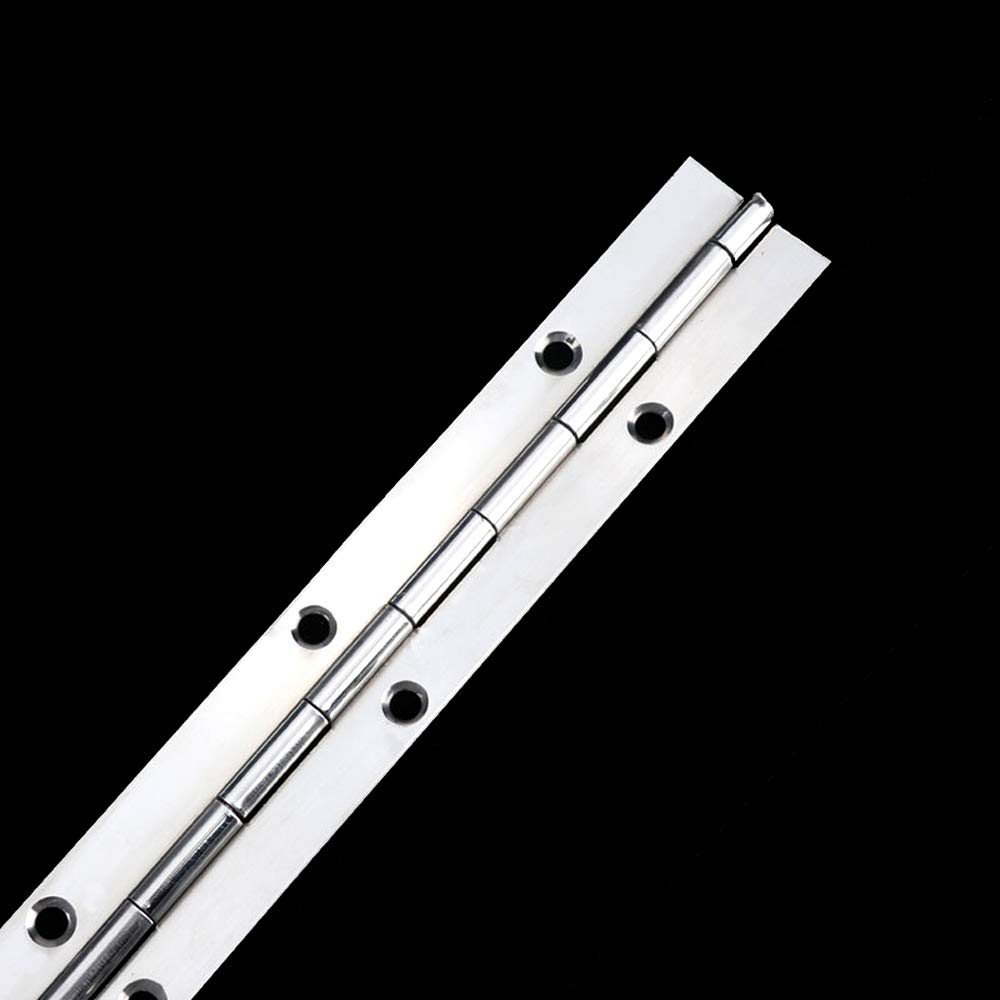 Piano Hinge, 304 Stainless Steel Continuous Hinge, Heavy Duty Door Hinge, Deck Cabin Hinge, Length: 11.8 Inches; Width: 2 inches