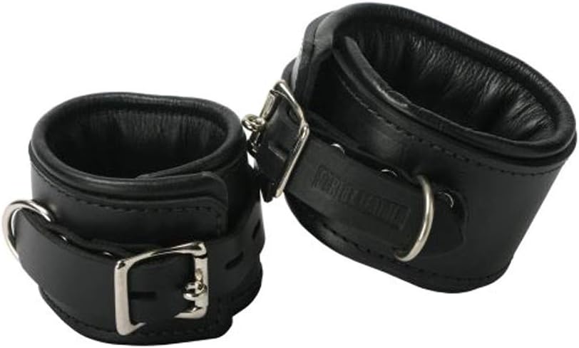 Padded Premium Locking Ankle Restraints, Black