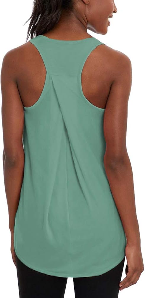 Mippo Workout Tops for Women Yoga Shirts Loose Fit Athletic Racerback Tank Tops Gym Clothes: Clothing