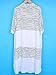 Bsubseach Women's Rayon Black White Striped V Neck 3/4 Sleeve Swimsuit Cover Up Swimwear Tunic Long Kaftan Dress