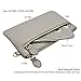 Befen Women Genuine Leather Minimalist Clutch Wallet Purse Wristlet for iPhone 7/6s/6 plus, Samsung Note 5/4-Light Gray