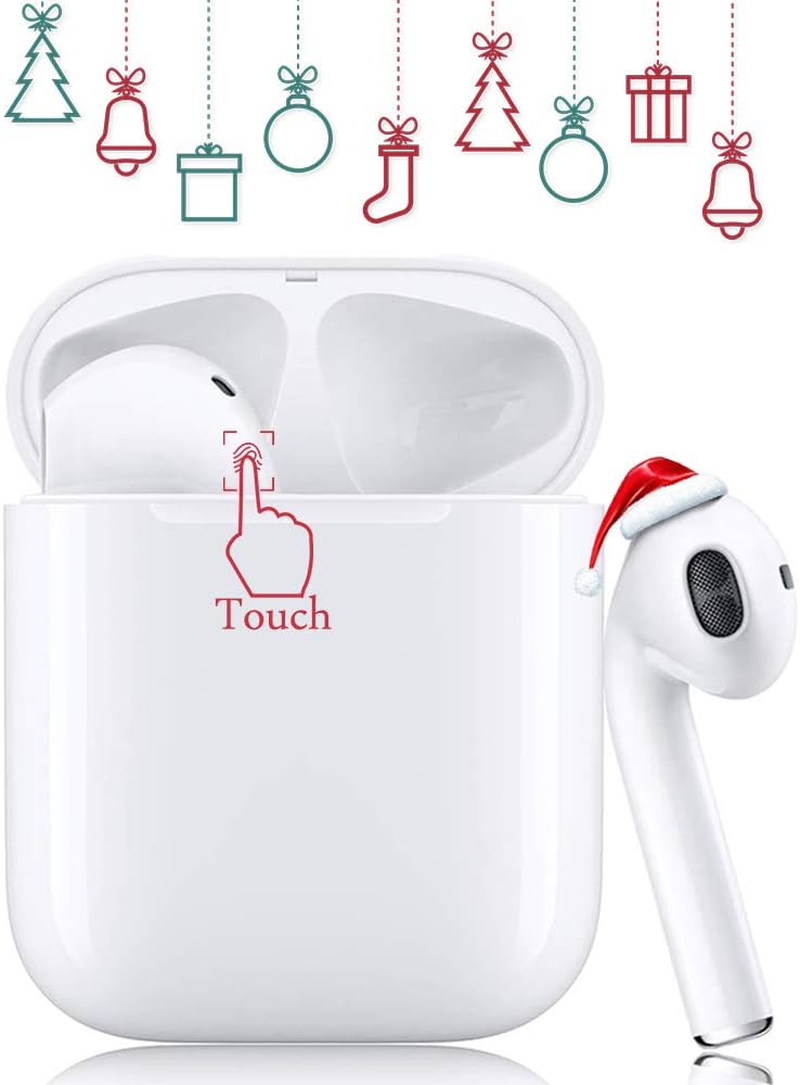 Bluetooth Headphones 5.0 Wireless Headphones Bluetooth Headphones Stereo Sports Headphone with Mic and Noise Canceling Charging Box - Headphones Compatible with iPhone Airpods/Samsung