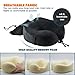 ZAMAT Breathable & Comfortable Memory Foam Travel Pillow, Adjustable Travel Neck Pillow for Airplane Travel, 360° Stable Neck Support Airplane Pillow with Soft Velour Cover, Portable Bag (Dark Black)