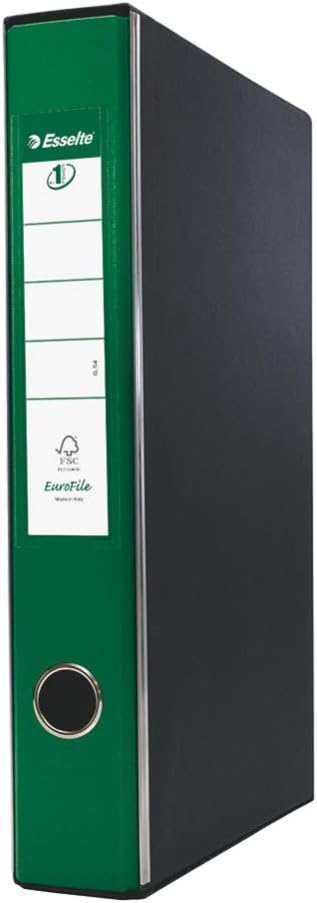 Esselte Eurofile Binder with Lever Mechanism and case Dorso 5 cm Green