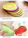 Premium Quality Set of 7 Fruit Silicone Coasters, Non-Slip Drink Coasters, for Bar, Car, Kitchen & Office