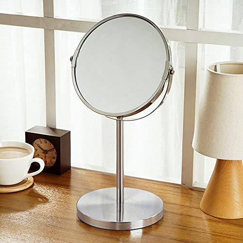 Makeup Mirror 6'' Tabletop 3X Magnifying Zoom Two-Side Round Vanity Mirror 360Â° Swivel Cosmetic Mirror with Base (Chrome Finish)