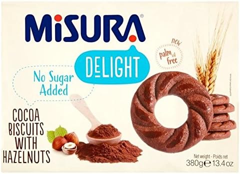 Misura Delight Cocoa Biscuits with Hazelnut 380g (Pack of 2)