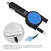 Car Charger, 4 in 1 Multifunctional USB Car Charger Adapter [Built-in 70cm Retractable Type-C & Apple/Micro-USB Charging Cable] for iPhone iPod iPad Samsung LG Google Pixel Nexus and More