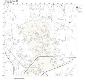 ZIP Code Wall Map of Boiling Springs, SC ZIP Code Map Laminated: Amazon
