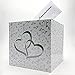 Adorox NEW 3D Double Heart Love Wedding Card Money Gift Box Reception Wishing Well Party Favor Decoration
