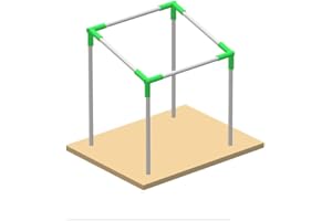 G GOODSZONE GoodsZone Canopy Fittings Kit 1 3/8" Slant roof Carport Gazebo Lean to Shed Frame Connectors Coupling, Full Set for 6, 8, 10 Legs, Without Poles (for 4 Legs)