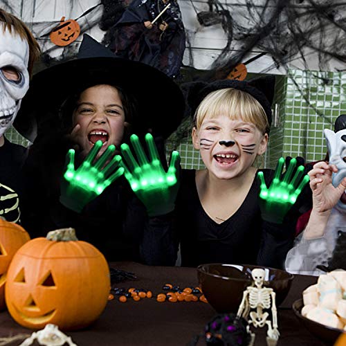 image for Yostyle LED Gloves, Children LED Light Up Glow Skeleton Gloves for Nov