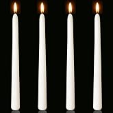 Taper Candles 4 Pack, 10 Inch Dripless Smokeless Unscented Candlesticks | 7-8H Long Burn Paraffin Wax Tall Candles for Christmas Wedding Party Holiday Dinner Home Decor pillar candles White