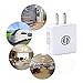USB Wall Charger, Kiomi 2-Pack Universal USB Travel Home Dual Ports 2.1A & 1.0A - 5V Power Adapter for Smartphone, iPhone, iPad, iPod, Samsung, HTC, LG, Nokia (Black & White)