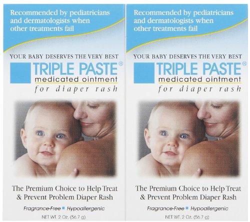Triple Paste Medicated Ointment for Diaper Rash, Hypoallergenic - 2 oz (Pack of 1)