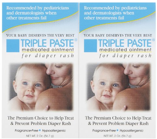 Triple Paste Medicated Ointment For Diaper Rash, Hypoallergenic - 2 oz (pack of 1)