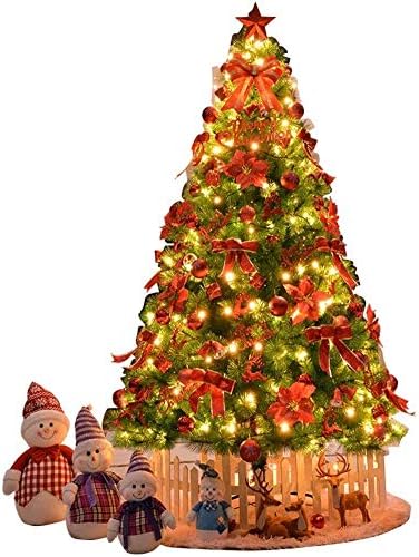 Lilis クリスマスツリー 庭飾り Pvcクリスマスツリーledライト 飾り玉フラワーエコヒンジのために休日の庭の装飾付きmetalstand Color Red 価格 Size 300cm 9 8ft