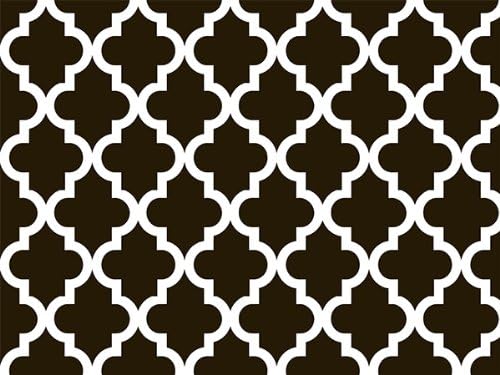Geo Graphics Tiles Black Gift Wrap Flat Sheet 24" X 6'