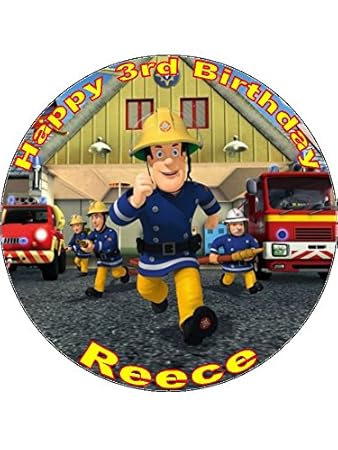 7.5 Fireman Sam Edible Icing Birthday Cake Topper by CakeThat