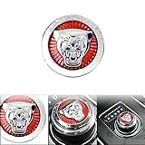 Exotic Store 42 MM Metal (not Plastic) Jaguar F-Pace XJ XE XF Gear Shift Knob shifter Center Emblem Cover SUPERCHARGED Badge Growler Car Gear Shift Knob Cover Emblem Sticker