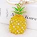 Giftale Sparkly Yellow Pineapple Handbag Accessories Key Chain for Women Bag Purse Charms,#619-9