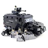 Police SWAT Truck with a Motorcycle and Guns - Building Block Toy