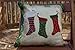 Tache Festive Tapestry Christmas Holiday Hang My Stockings By the Fireplace Cushion Cover