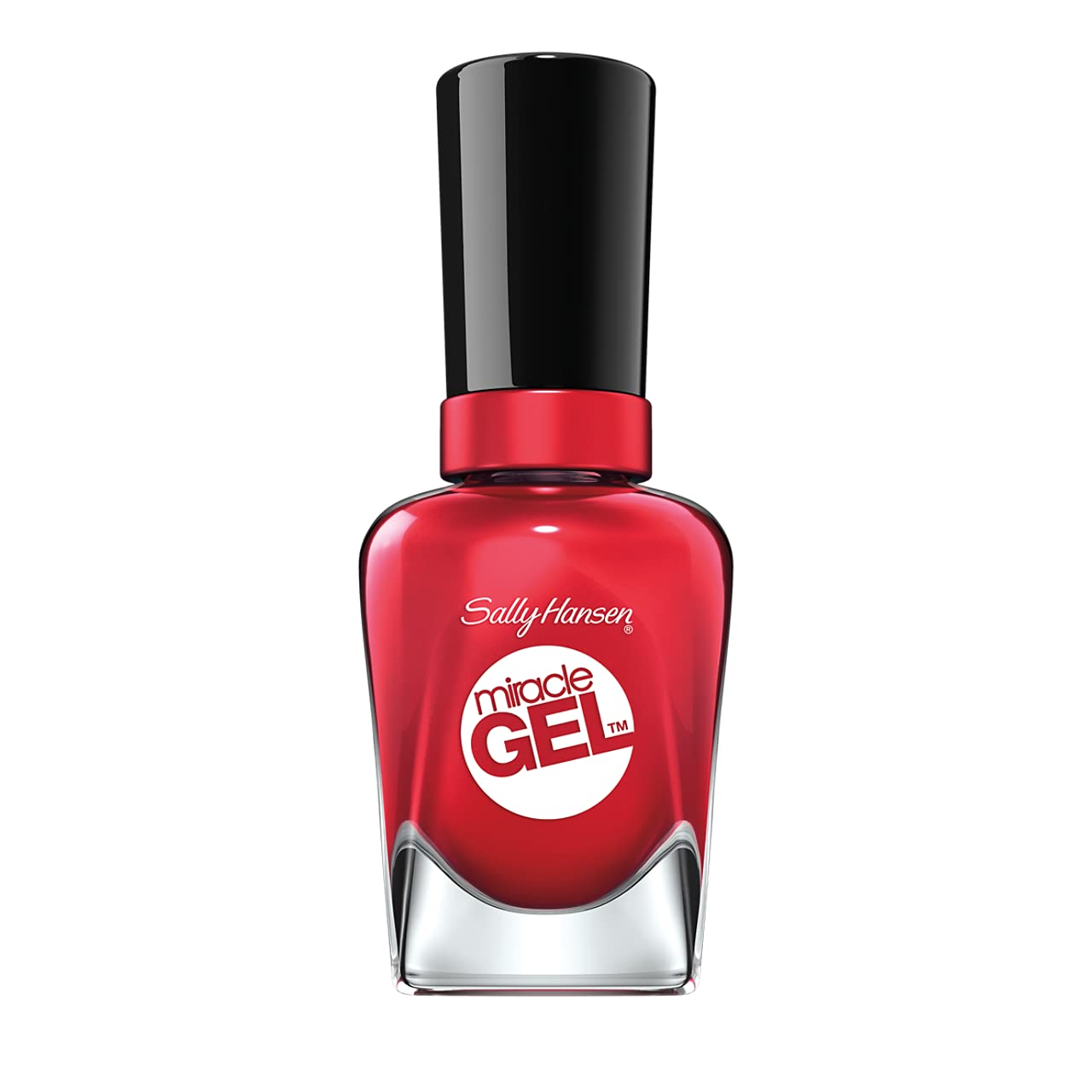 Sally Hansen Miracle Gel, Off With Her Red!, Gel-Like Nail Polish, NO UV Light Required, Chip-Resistant, Long Lasting - Up to 8 days, Easy to Use, Salon Quality Results, Vegan Formula, 14.7ml