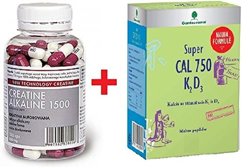 Creatine Alkaline 1500 (120 capsules) Gain Muscle Mass, No Loading, Stable, pH Buffered Creatine Monohydrate