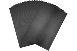 CYFUN DESIGN 50Pcs Toner Reactive Foil Transfer Paper 7.9x11.4inch A4 Hot Foil Paper for DIY Craft Embossing Scrapbooking Cards Making Stamping Cardstock Heat Transfer Foil by Laser Printer & Laminator-Black