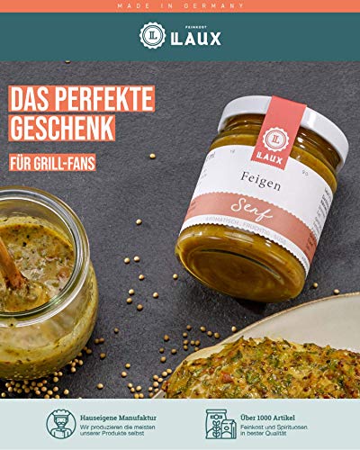 LAUX® Senf Feinkost Geschenkset - 3 x 130ml Feinkost Senf - Mit Hochwertiger Geschenkbox - Ideales Geschenk – Bild 4
